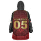 Custom Egypt Football Kid Wearable Blanket Hoodie Tribal Eagle With Ancient Egyptian Patterns