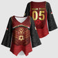 Custom Egypt Football Kimono Sleeve Blouse Tribal Eagle With Ancient Egyptian Patterns