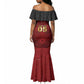 Custom Egypt Football Mermaid Dress Tribal Eagle With Ancient Egyptian Patterns
