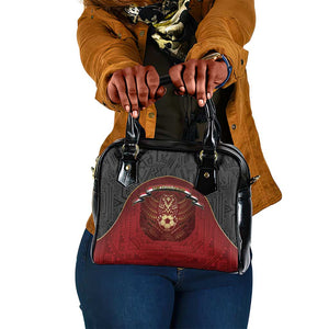 Egypt Football Shoulder Handbag Tribal Eagle With Ancient Egyptian Patterns