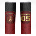Custom Egypt Football Skinny Tumbler Tribal Eagle With Ancient Egyptian Patterns