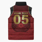 Custom Egypt Football Sleeveless Puffer Jacket Tribal Eagle With Ancient Egyptian Patterns