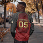 Custom Egypt Football Sweatshirt Tribal Eagle With Ancient Egyptian Patterns