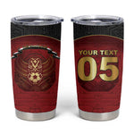 Custom Egypt Football Tumbler Cup Tribal Eagle With Ancient Egyptian Patterns