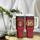 Custom Egypt Football Tumbler With Handle Tribal Eagle With Ancient Egyptian Patterns