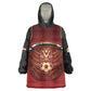 Custom Egypt Football Wearable Blanket Hoodie Tribal Eagle With Ancient Egyptian Patterns