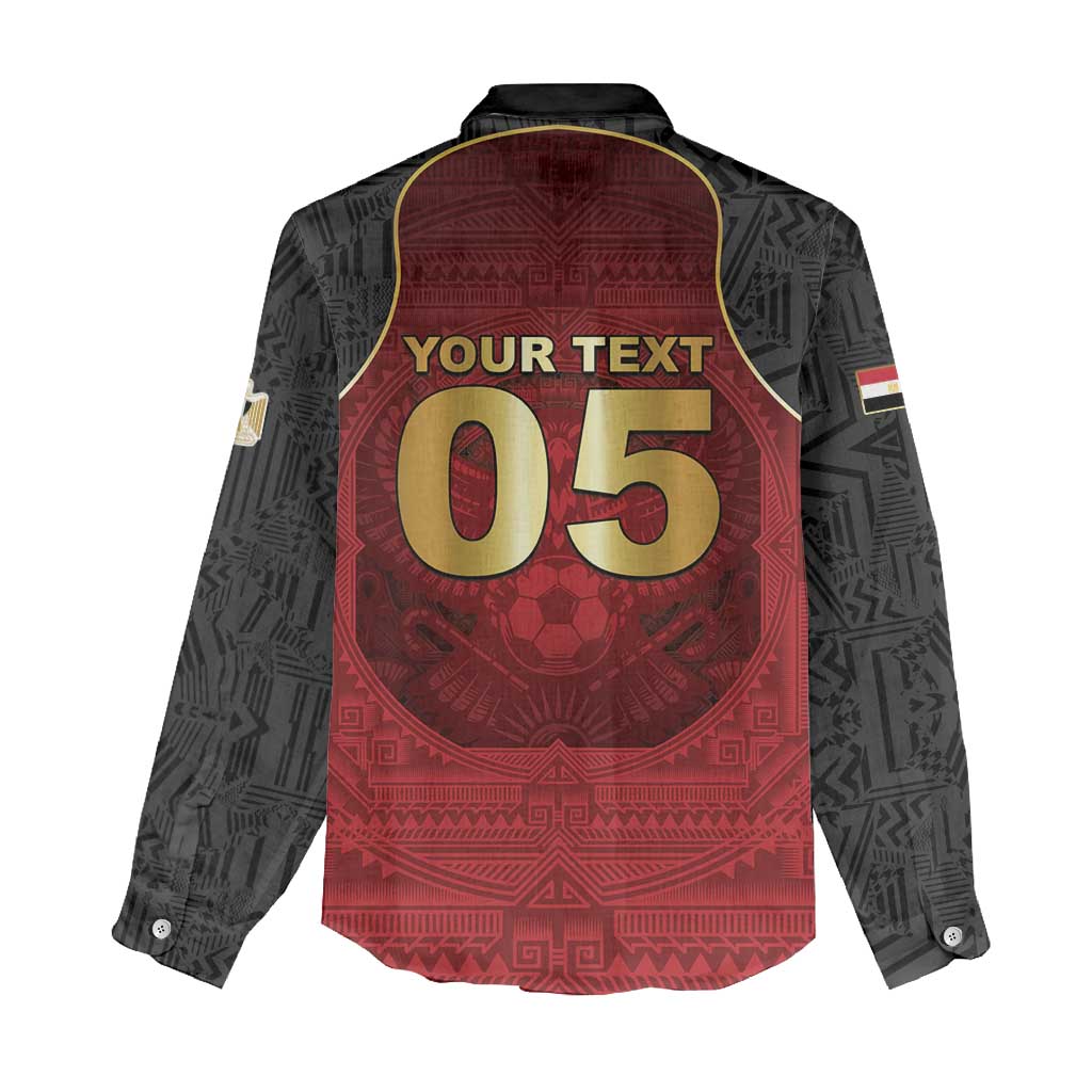 Custom Egypt Football Women Casual Shirt Tribal Eagle With Ancient Egyptian Patterns