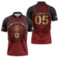 Custom Egypt Football Zipper Polo Shirt Tribal Eagle With Ancient Egyptian Patterns