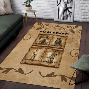 Black Cowboy Area Rug African American Black History Western Grunge - African Pride