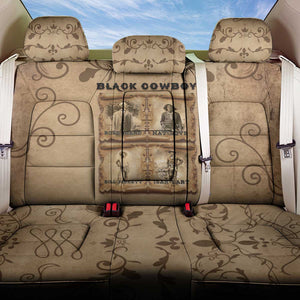 Black Cowboy Back Car Seat Cover African American Black History Western Grunge - African Pride