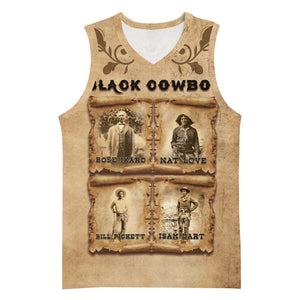 Black Cowboy Basketball Jersey African American Black History Western Grunge - African Pride