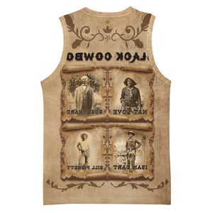Black Cowboy Basketball Jersey African American Black History Western Grunge - African Pride