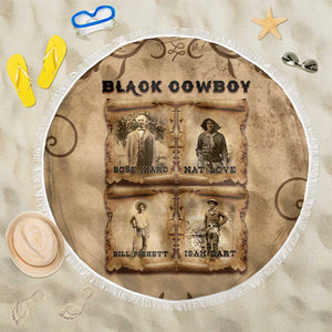 Black Cowboy Beach Blanket African American Black History Western Grunge - African Pride