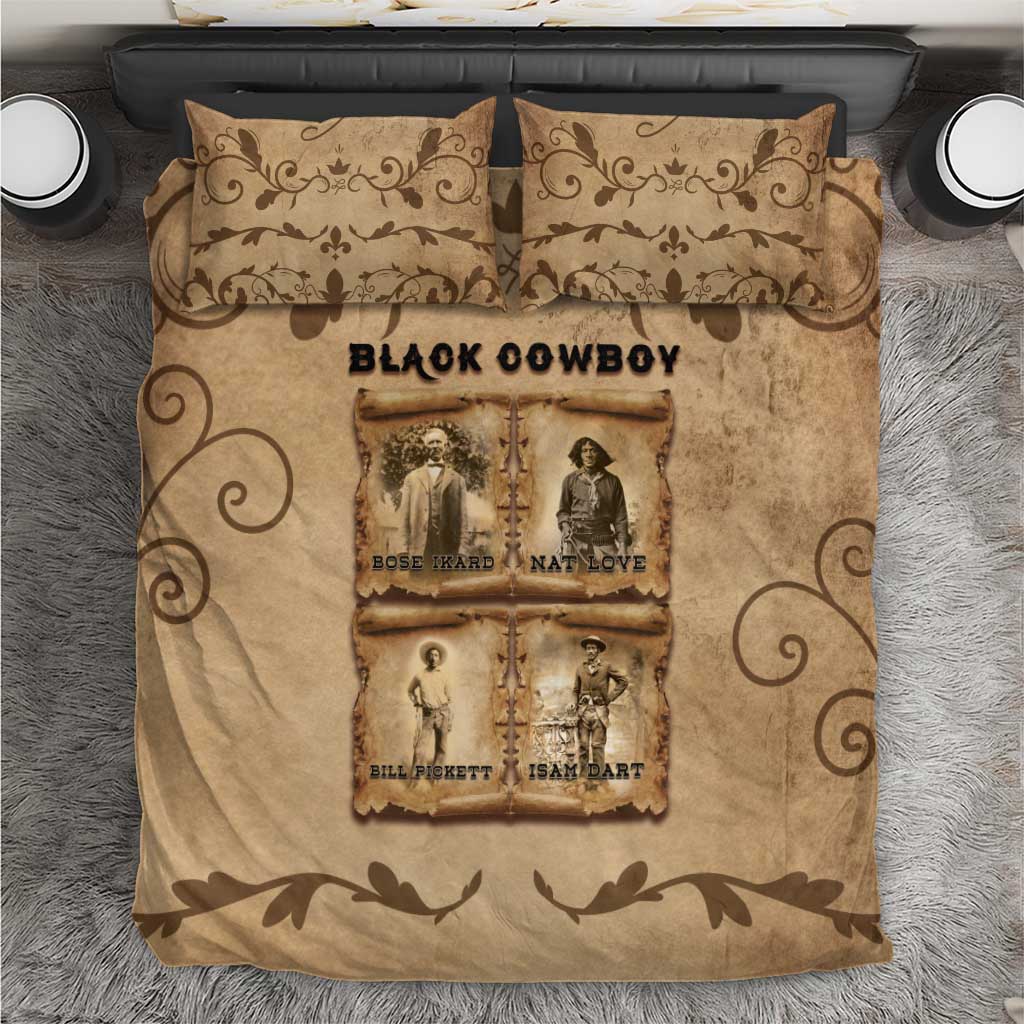 Black Cowboy Bedding Set African American Black History Western Grunge - African Pride