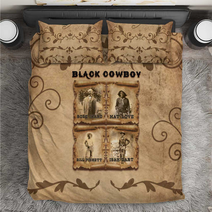 Black Cowboy Bedding Set African American Black History Western Grunge - African Pride