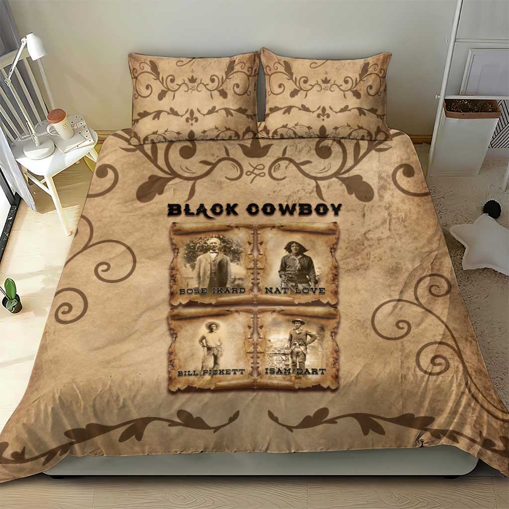 Black Cowboy Bedding Set African American Black History Western Grunge - African Pride