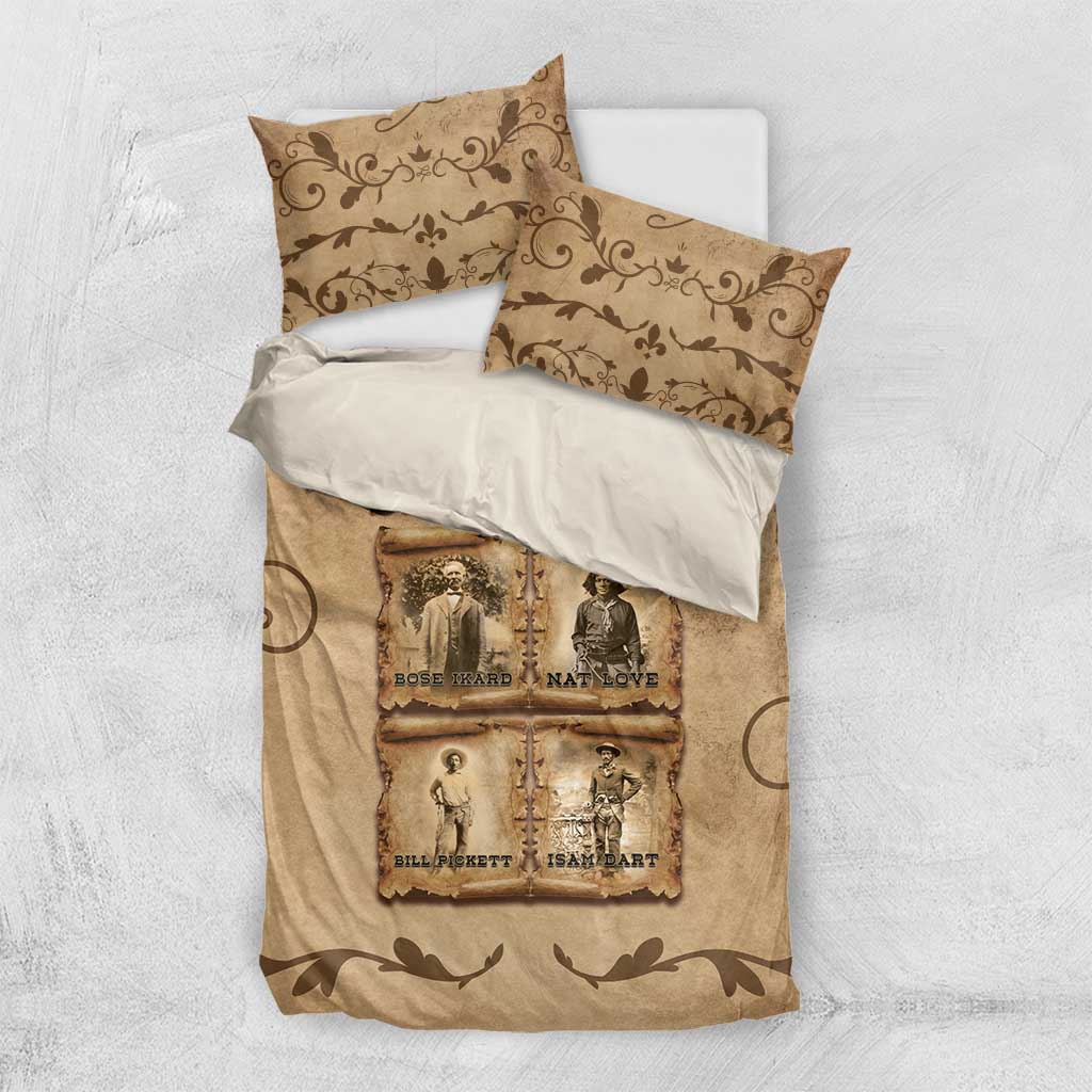 Black Cowboy Bedding Set African American Black History Western Grunge - African Pride
