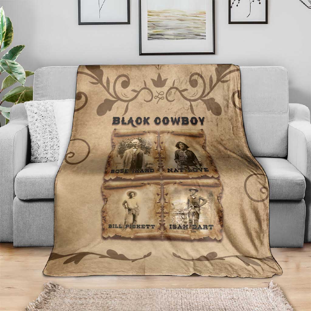 Black Cowboy Blanket African American Black History Western Grunge - African Pride