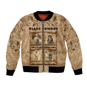 Black Cowboy Bomber Jacket African American Black History Western Grunge - African Pride