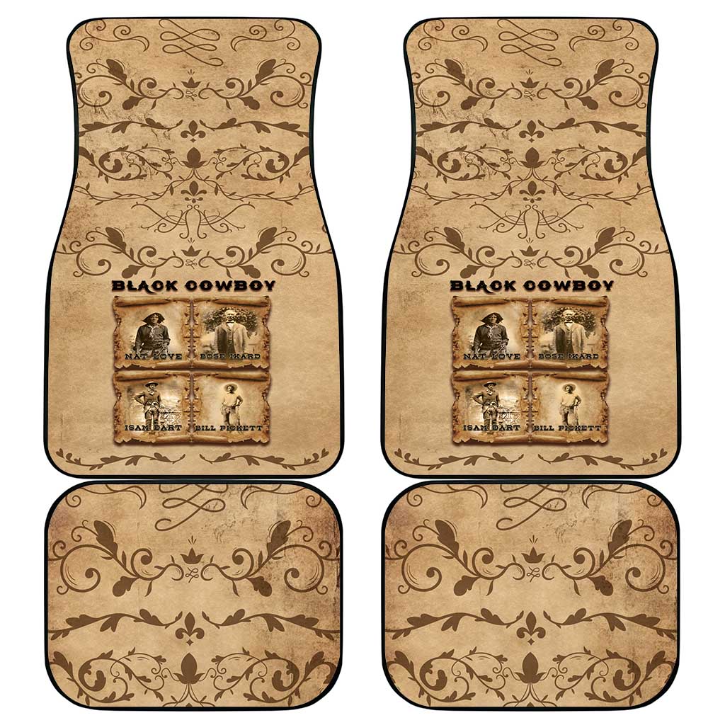 Black Cowboy Car Mats African American Black History Western Grunge - African Pride