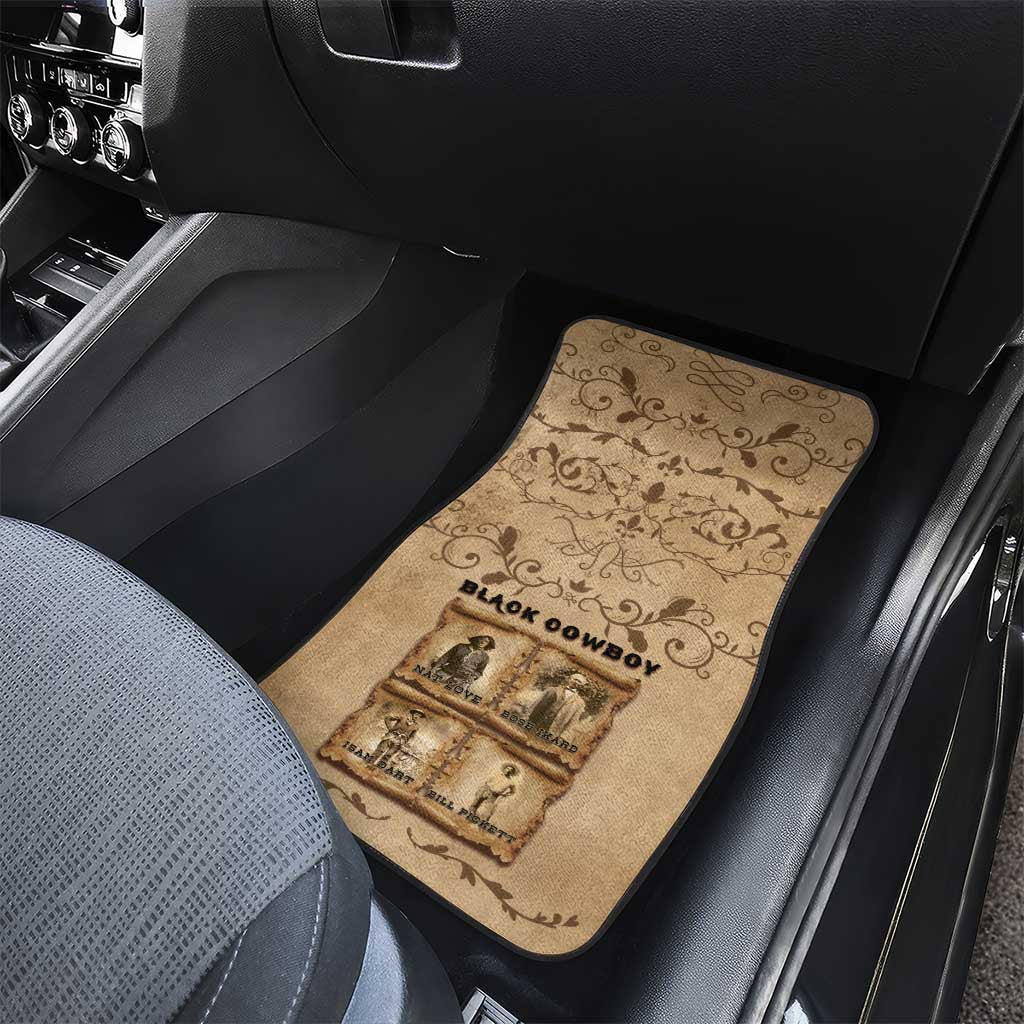 Black Cowboy Car Mats African American Black History Western Grunge - African Pride