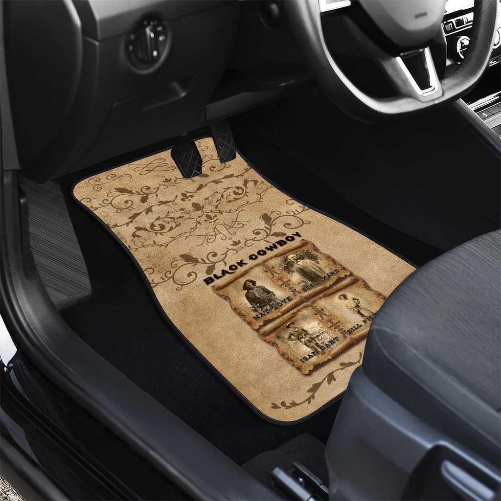 Black Cowboy Car Mats African American Black History Western Grunge - African Pride
