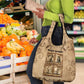 Black Cowboy Grocery Bag African American Black History Western Grunge - African Pride