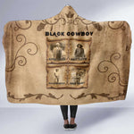 Black Cowboy Hooded Blanket African American Black History Western Grunge - African Pride