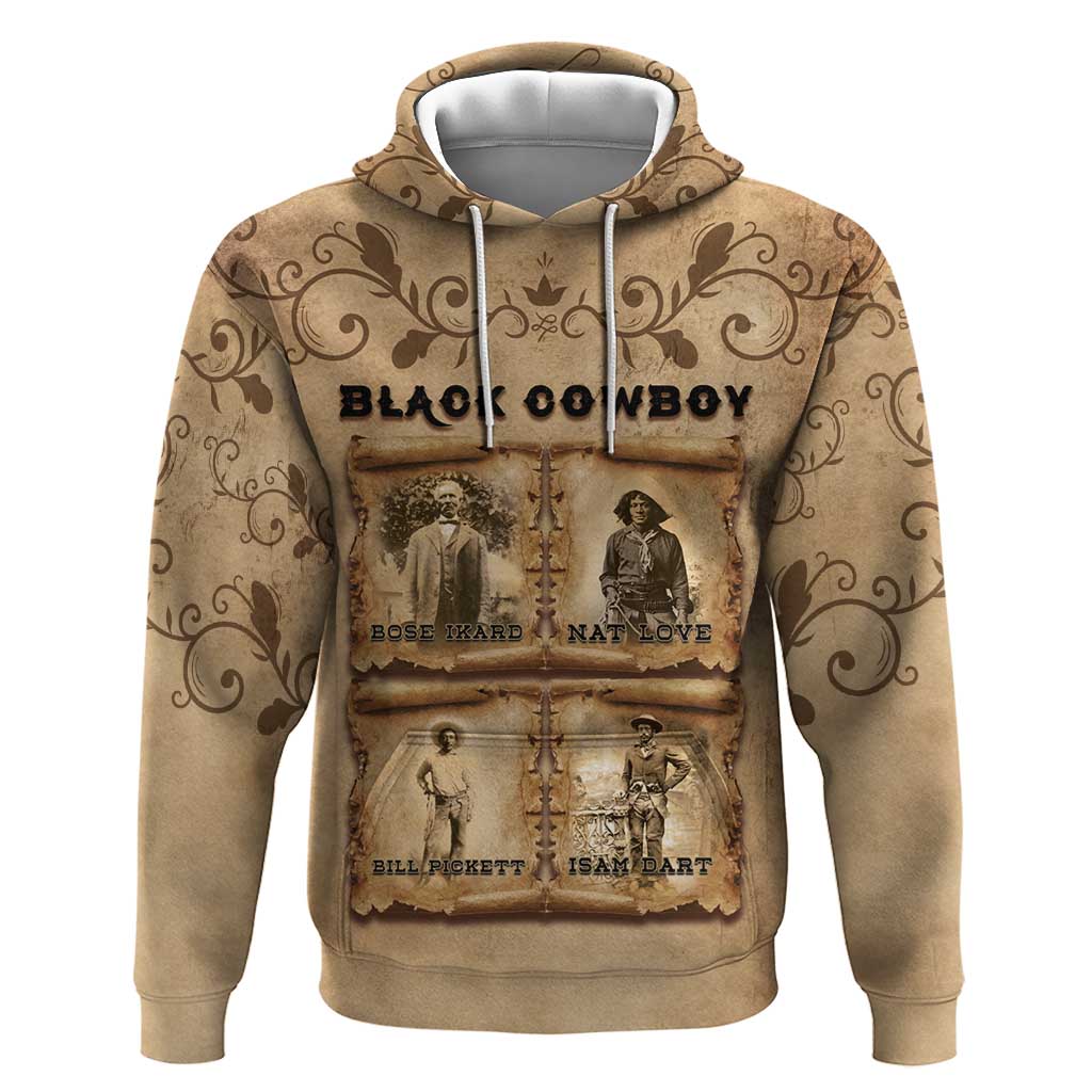 Black Cowboy Hoodie African American Black History Western Grunge - African Pride