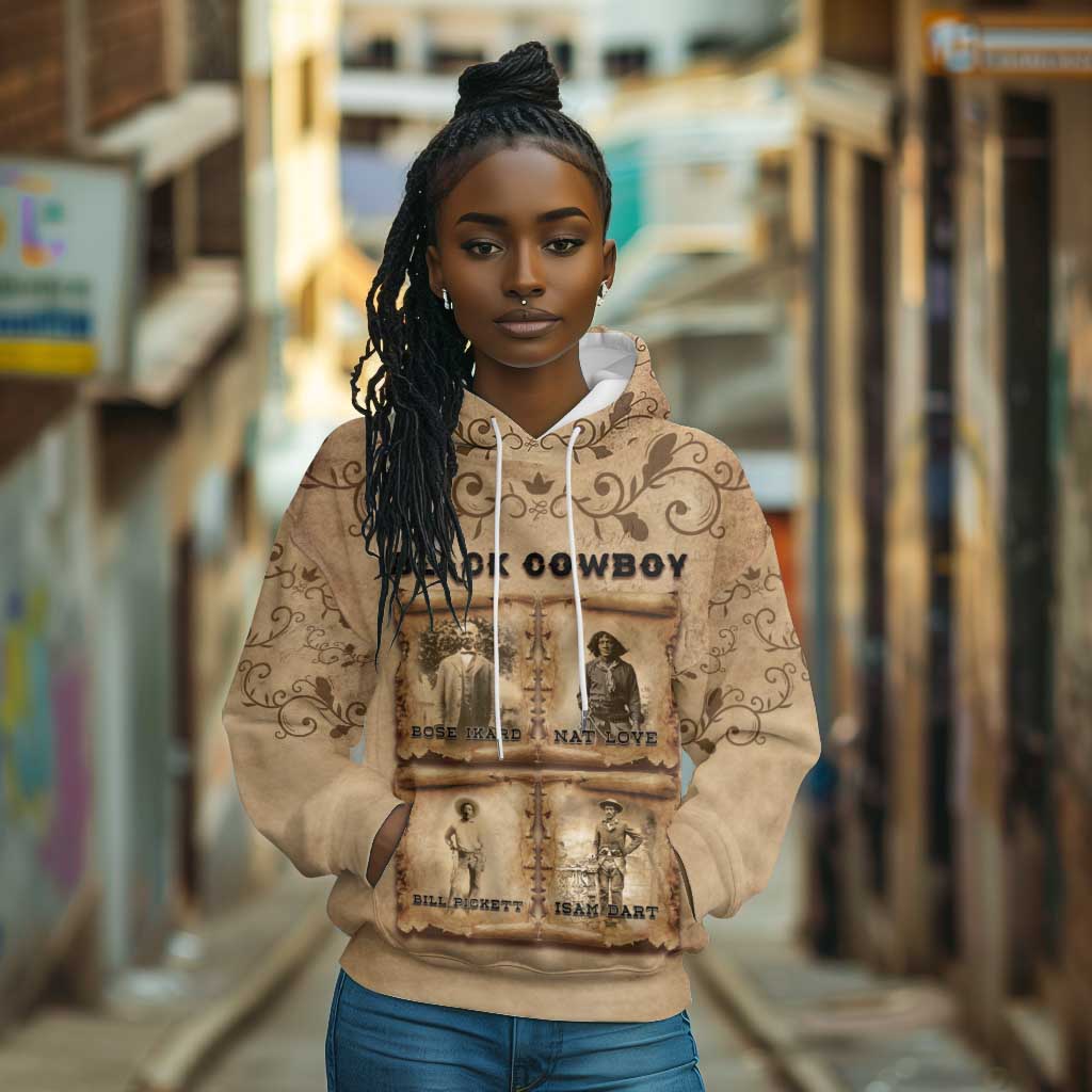 Black Cowboy Hoodie African American Black History Western Grunge - African Pride