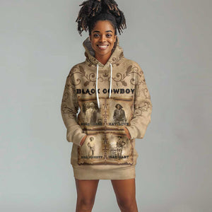 Black Cowboy Hoodie Dress African American Black History Western Grunge - African Pride