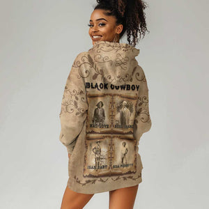Black Cowboy Hoodie Dress African American Black History Western Grunge - African Pride