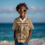 Black Cowboy Kid Hawaiian Shirt African American Black History Western Grunge - African Pride