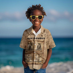 Black Cowboy Kid Hawaiian Shirt African American Black History Western Grunge - African Pride