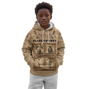 Black Cowboy Kid Hoodie African American Black History Western Grunge - African Pride