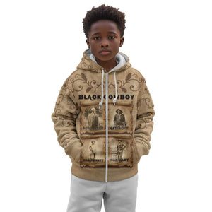 Black Cowboy Kid Hoodie African American Black History Western Grunge - African Pride