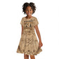 Black Cowboy Kid Short Sleeve Dress African American Black History Western Grunge - African Pride