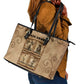 Black Cowboy Leather Tote Bag African American Black History Western Grunge - African Pride