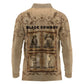 Black Cowboy Long Sleeve Polo Shirt African American Black History Western Grunge - African Pride