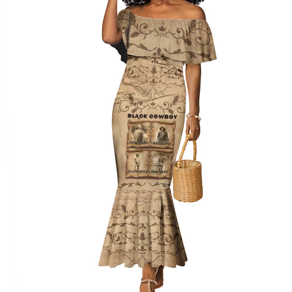 Black Cowboy Mermaid Dress African American Black History Western Grunge - African Pride