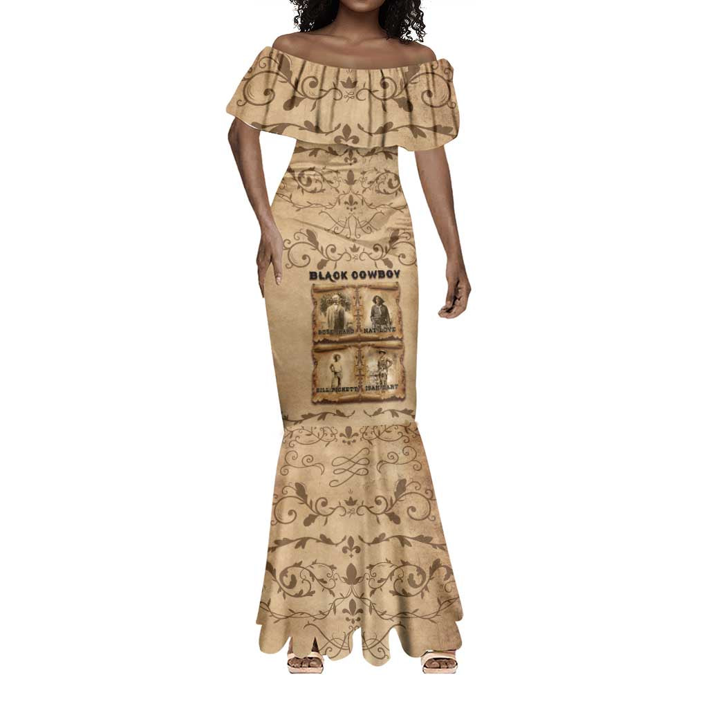 Black Cowboy Mermaid Dress African American Black History Western Grunge - African Pride