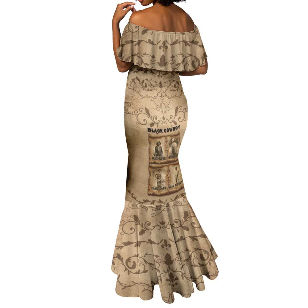 Black Cowboy Mermaid Dress African American Black History Western Grunge - African Pride