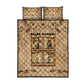 Black Cowboy Quilt Bed Set African American Black History Western Grunge - African Pride