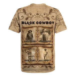 Black Cowboy Rugby Jersey African American Black History Western Grunge - African Pride