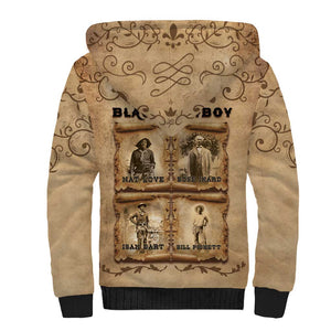 Black Cowboy Sherpa Hoodie African American Black History Western Grunge - African Pride