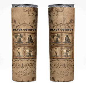 Black Cowboy Skinny Tumbler African American Black History Western Grunge - African Pride