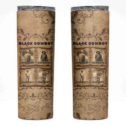 Black Cowboy Skinny Tumbler African American Black History Western Grunge - African Pride