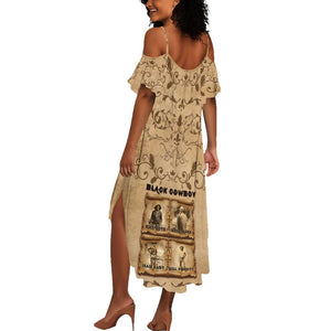 Black Cowboy Summer Maxi Dress African American Black History Western Grunge - African Pride