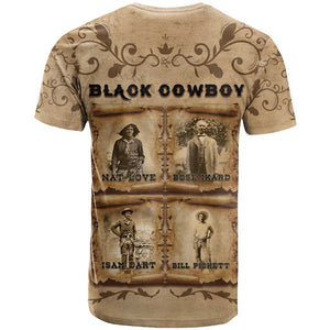 Black Cowboy T shirt African American Black History Western Grunge - African Pride
