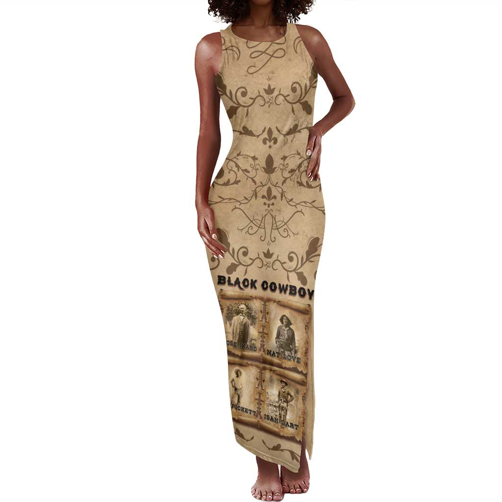 Black Cowboy Tank Maxi Dress African American Black History Western Grunge - African Pride